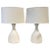White Concrete Bottle Contoured Table Lamps - A Pair For Sale - Image 13 of 13