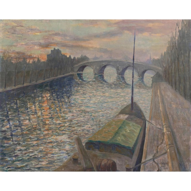 Signed lower right, 'Podryski' for Misha Podryski, also spelled Podrisky, (Russian-American, 1903-1989), titled, 'Paris'...