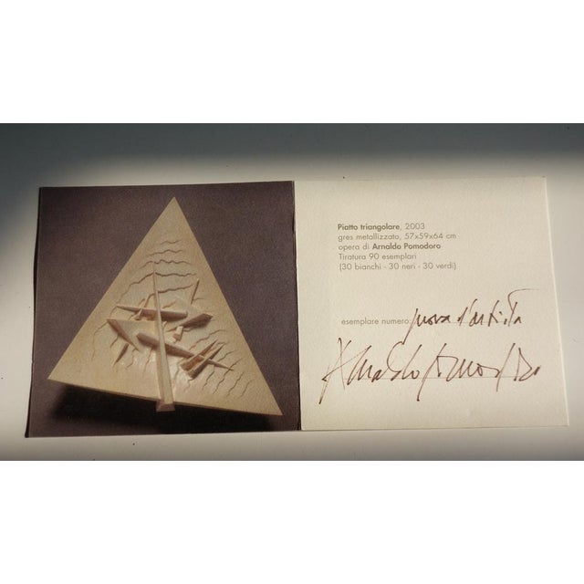 Italian White Ceramic Sculpture Plate by Arnaldo Pomodoro for Rossicone, 2004 For Sale - Image 13 of 14