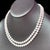 White Diamond Akoya Pearl 2-Strand Necklace 18k Gold Certified For Sale - Image 8 of 9
