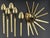 Mid-Century Modern Vintage Gold Electroplate "Trocadero" Hostess & Serving Flatware- 53 Piece Collection For Sale - Image 3 of 18