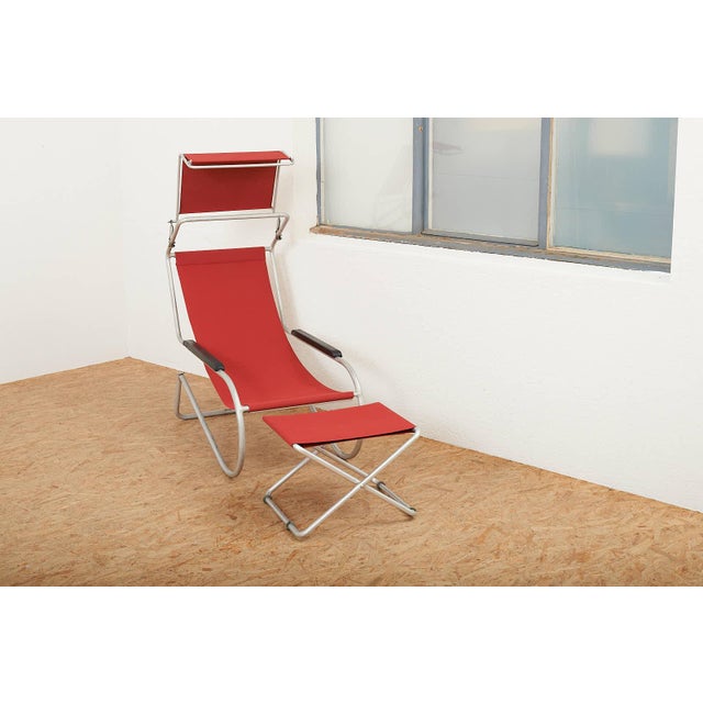 Set of Lido–Liege Chair and Ottoman from Battista and Gino Giudici, 1935 For Sale - Image 12 of 15