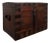 Antique 19th Century English Victorian Iron-Bound Oak Silver Chest For Sale
