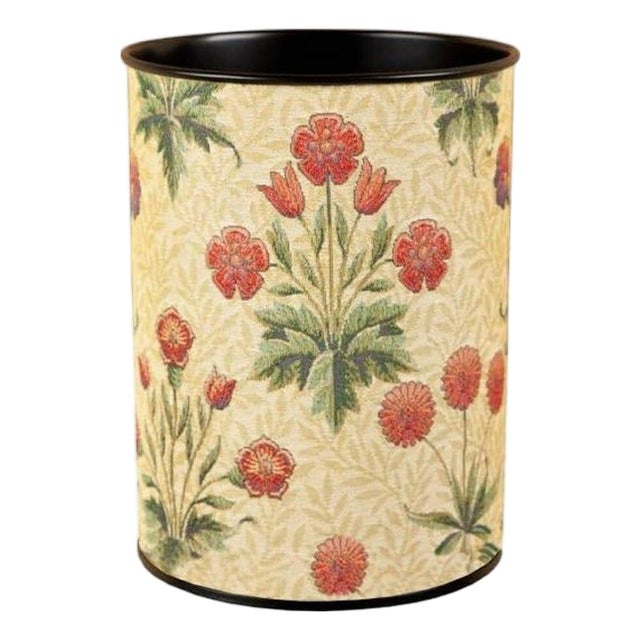 Morris Daisies Tapestry Waste Bin For Sale