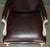 Vintage French Louis XV Style Oxblood Leather Armchair with Painted Frame For Sale - Image 10 of 18