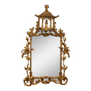 Chinese Chippendale Style Pagoda Mirror For Sale