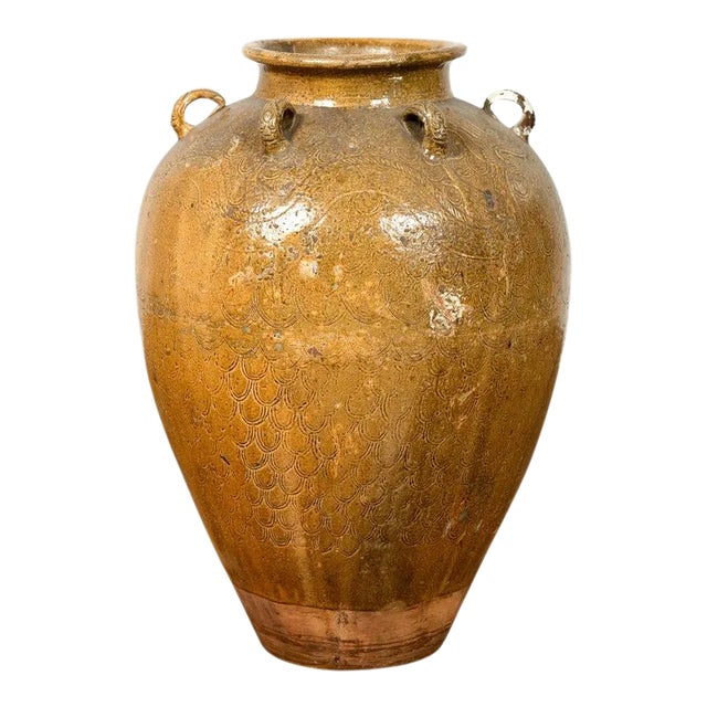 19th Century Ceramic Martaban Water Jar For Sale