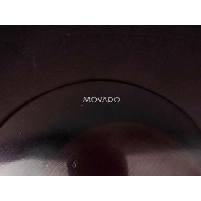 Amethyst Mid 20th Century Movado Crystal Signed Amethyst Satin Art Glass Centerpiece Bowl Vase For Sale - Image 8 of 10