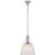 Prestwick 14" Pendant in Polished Nickel with White Glass Designer: Chapman & Myers Canopy: 5.5" Round Mounting: Chain...