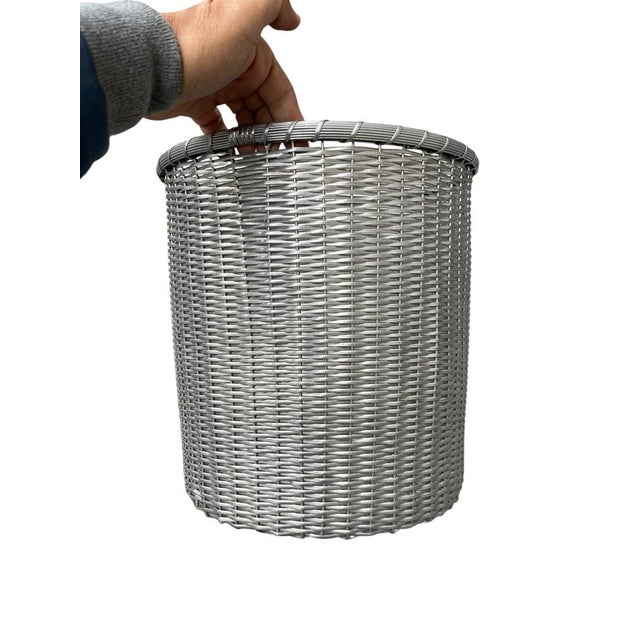1970s Office Trash Can attributed to Maria Pergay, 1970s For Sale - Image 5 of 9