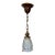 Antique Pendant Light Fixture With Frosted Glass Shade For Sale