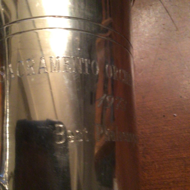 1973 “Sacramento Orchid Society, Best Phalaenops” English Pewter Tankard Trophy by Leonard Eales Sheffield England For Sale - Image 9 of 12