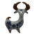 Vintage Mexican Folk Art Pottery Hand-Painted Ceramic Antelope Figurine For Sale