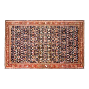 Antique Persian Bidjar Oriental Rug, in Room Size, with Florettes