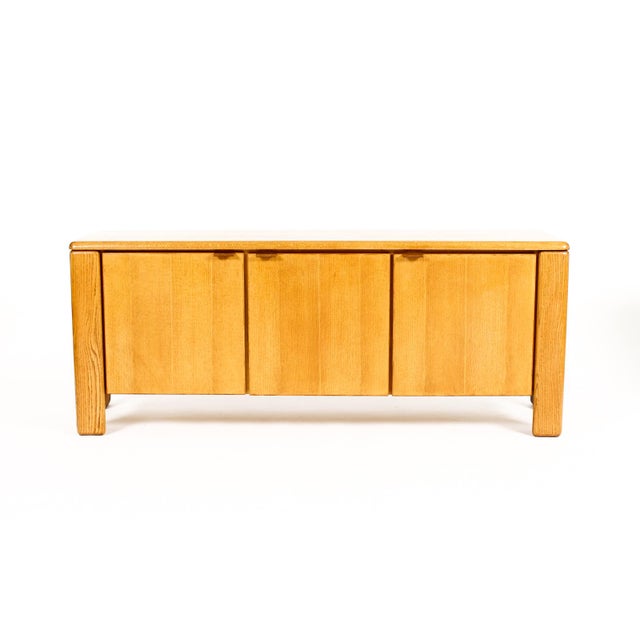 Glenn of California Vintage Mid Century 70’s Chunky White Oak Credenza Sideboard — Glenn of California For Sale - Image 4 of 12
