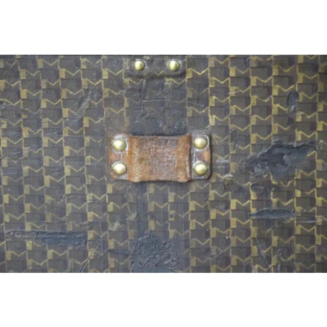 Trunk with M Pattern from Moynat, 1937 For Sale - Image 3 of 18