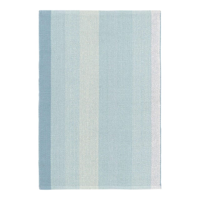 Dash & Albert by Annie Selke Shore Stripe Woven Cotton Rug, 2' x 3' For Sale
