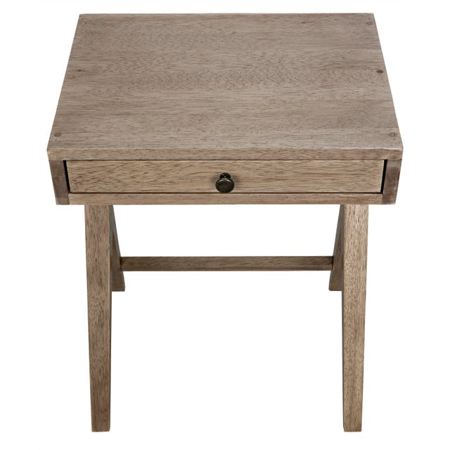 Contemporary NOIR Peter Side Table in Washed Walnut For Sale - Image 3 of 9