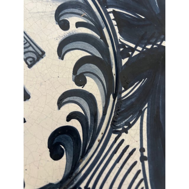 Large Spanish Faience Plate, C 1900 For Sale - Image 9 of 14