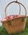 Wood Apple Lined Basket With Handles For Sale - Image 7 of 12