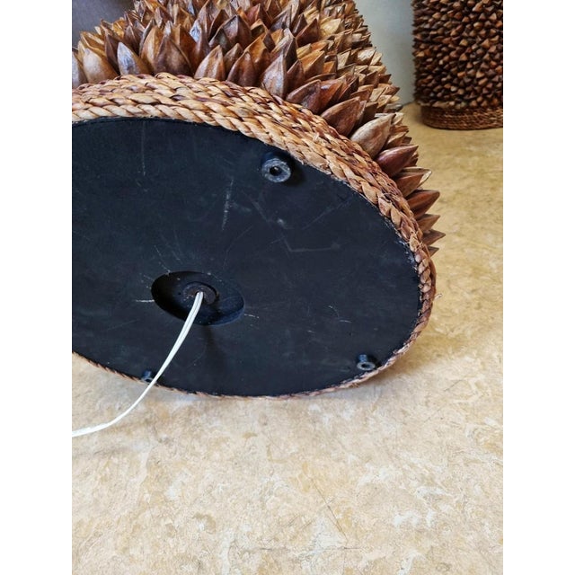 Handcrafted Pili Nut Shells Table or Floor Lamps, USA, 2000s, Set of 2 For Sale - Image 14 of 17