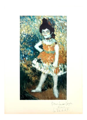 After Pablo Picasso - The Dwarf Dancer - Handsigned and Dedicated Lithograph 1966