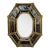 Vintage Etched Murano Glass Venetian Style Octagonal Mirror For Sale
