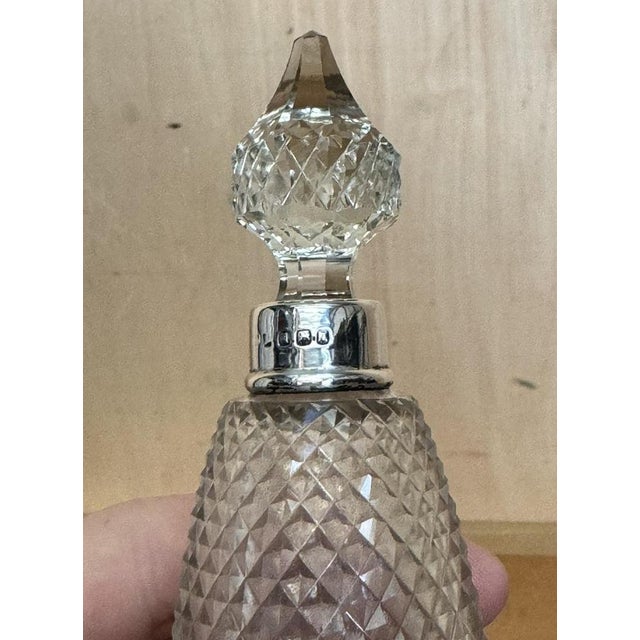 Antique Sterling Silver Perfume Bottle in Cut Glass Crystal, 1890 For Sale - Image 15 of 16