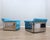 Blue Vintage Larissa Armchairs by Vittorio Introini from Saporiti Italia, 1970s, Set of 2 For Sale - Image 8 of 18