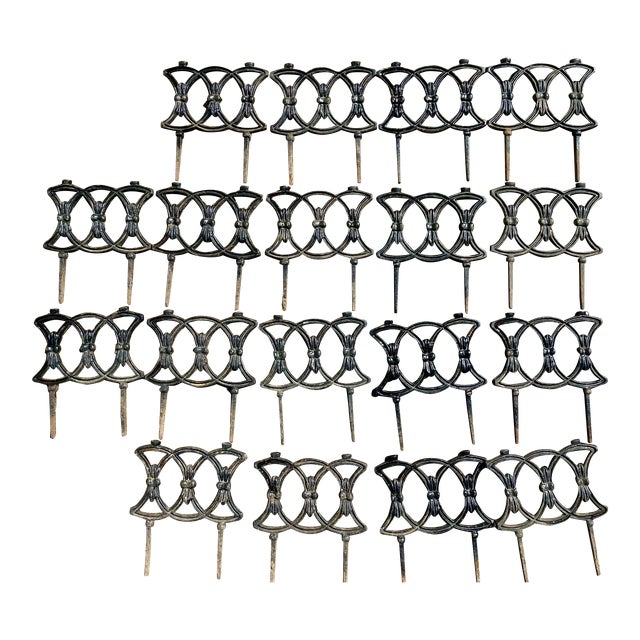 19th C. Victorian Cast Iron Garden Edging 19 Pieces Chairish