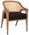 NOIR Chloe Chair, Teak, Caning, and Black Cotton For Sale - Image 9 of 9