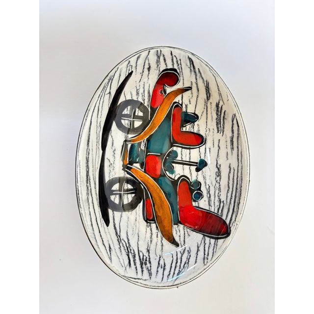 Set of Four Italian Leather-Backed Ceramic Dishes Florence, Circa 1950 For Sale - Image 18 of 18
