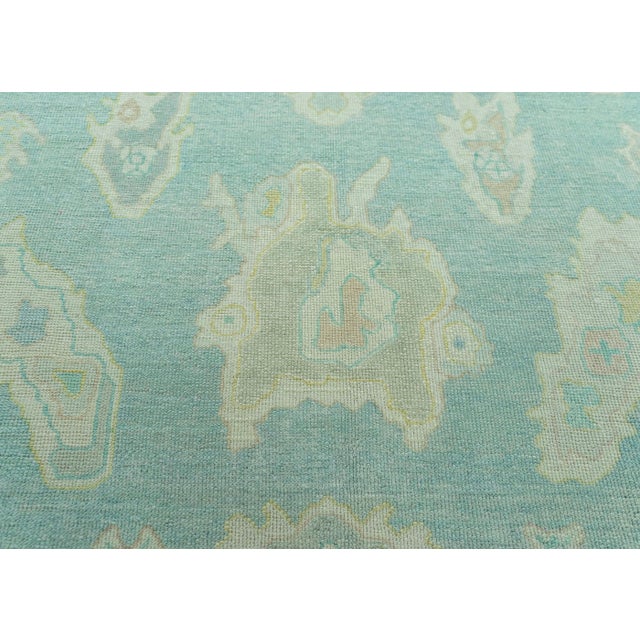 Turkish Turkish Oushak Rug 8'10" x 11'3" #19098 For Sale - Image 3 of 8