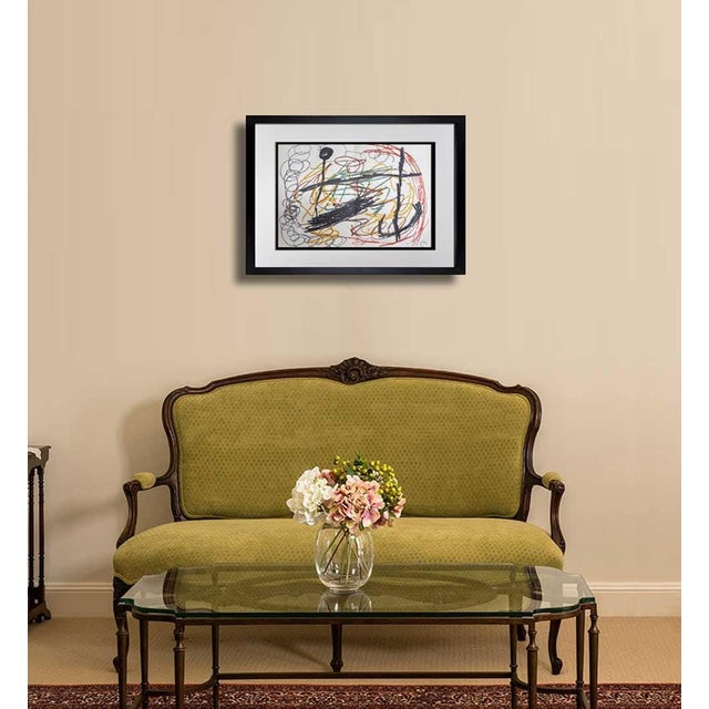 Original Joan Miro Double Lithograph in Color, 1964. Limited Edition Artwork. hand signed, initial, lower right. It's...