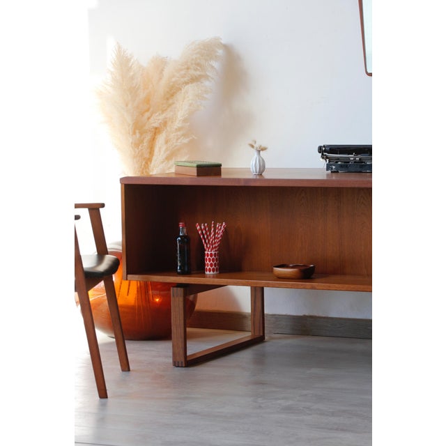 Freestanding Scandinavian Desk in Teak from Dyrlund, 1960s For Sale - Image 17 of 18
