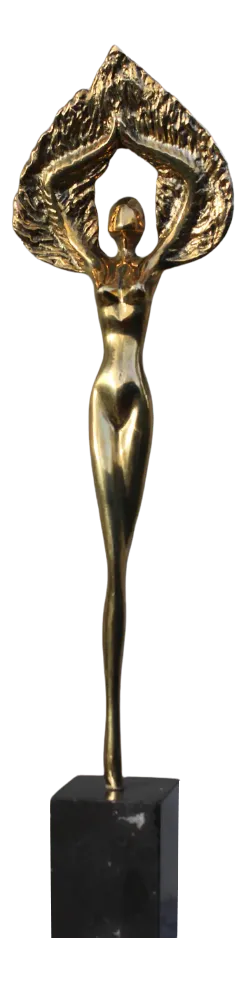 Bronze Goddess Statue, 1950s