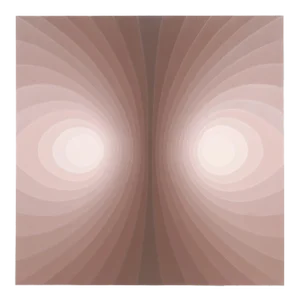 1970s Roy Ahlgren, "Luna", Op Art Screenprint