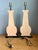 Vintage Blue Gilt Accented Table Wood Half Lamps - Pair For Sale - Image 9 of 11