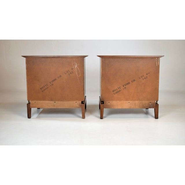 Mid-Century Modern Walnut Burl Nightstands by White Furniture, Usa For Sale - Image 10 of 11