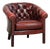 Chesterfield Cowhide Club Armchair in Red For Sale