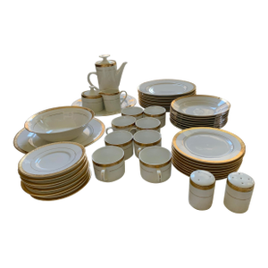 Vintage Sango Empress Gold Fine China Dinnerware Set - 47 Pieces