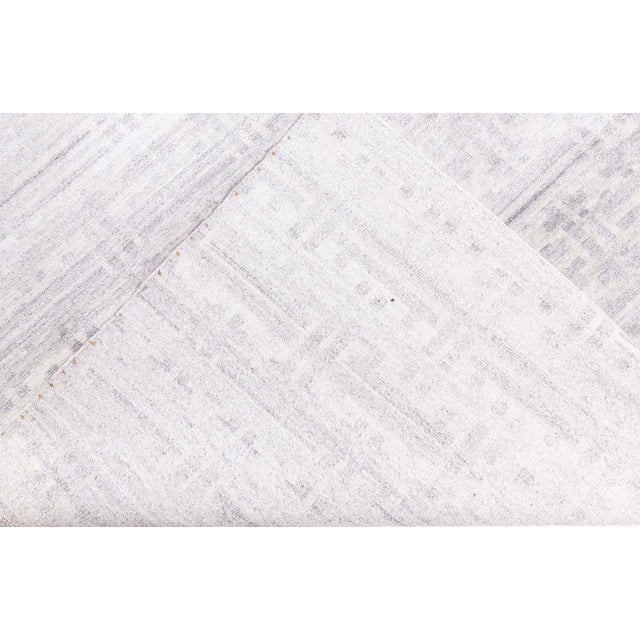 Light Gray Contemporary Terra Runner – Modern Undyed Wool Rug by Doris Leslie Blau For Sale - Image 8 of 8