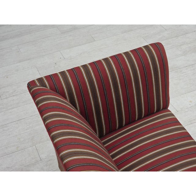 Danish 2-Seater Sofa in Red Striped Wool, 1960s For Sale - Image 18 of 18