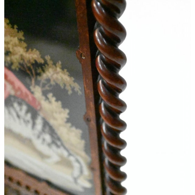 Victorian Needlepoint Tapestry Screen, 1890s For Sale - Image 6 of 13