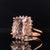 Tourmaline Rubellite Diamond Ring 14k Rose Gold 7.45 TCW Certified, Size 6.5 For Sale - Image 11 of 17