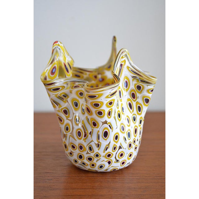 Murano Glass Handkerchief Vase by Venini, 1960s For Sale - Image 6 of 16