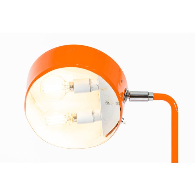 Orange Vintage Mid-Century Modern Orange Floor Lamp by Ateljé Lyktan, Sweden, 1970s For Sale - Image 8 of 14