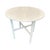 A simple white laminated wood table is transformed by this exquisite and high quality silk tablecloth; the fabric is an...