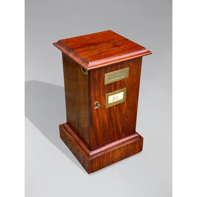 A tall, attractive, late 19th-century Victorian period figured mahogany country house post box or letter box. It features...