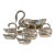 Silver Plated Swan Candy Dish and 8 Swan Napkin Rings- Set of 9 For Sale